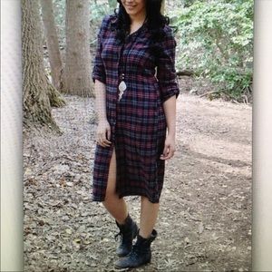 NWT Gorgeous Plaid Shirt Dress